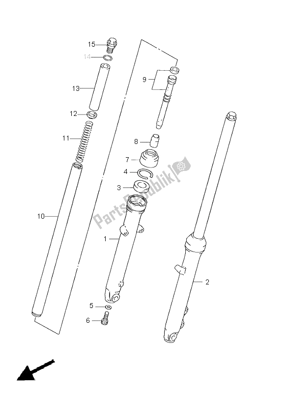 Toutes les pièces pour le Amortisseur Avant du Suzuki GN 125E 1998