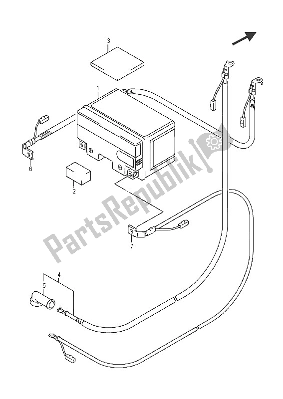 All parts for the Battery (an400za) of the Suzuki Burgman AN 400 ZZA 2016