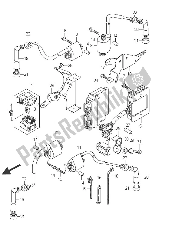 Tutte le parti per il Elettrico (vl800 E24) del Suzuki C 800 VL Intruder 2011