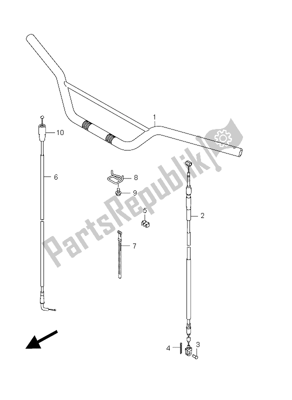 All parts for the Handlebar (lw-e33) of the Suzuki DR Z 125 SW LW 2012