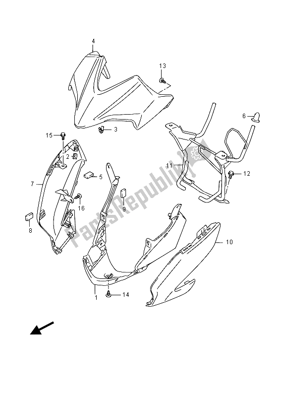 Todas las partes para Carcasa Del Faro (gw250z) de Suzuki GW 250 Inazuma 2015