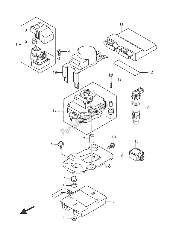 All parts for the Electrical (gsr750a) of the Suzuki GSR 750A 2016