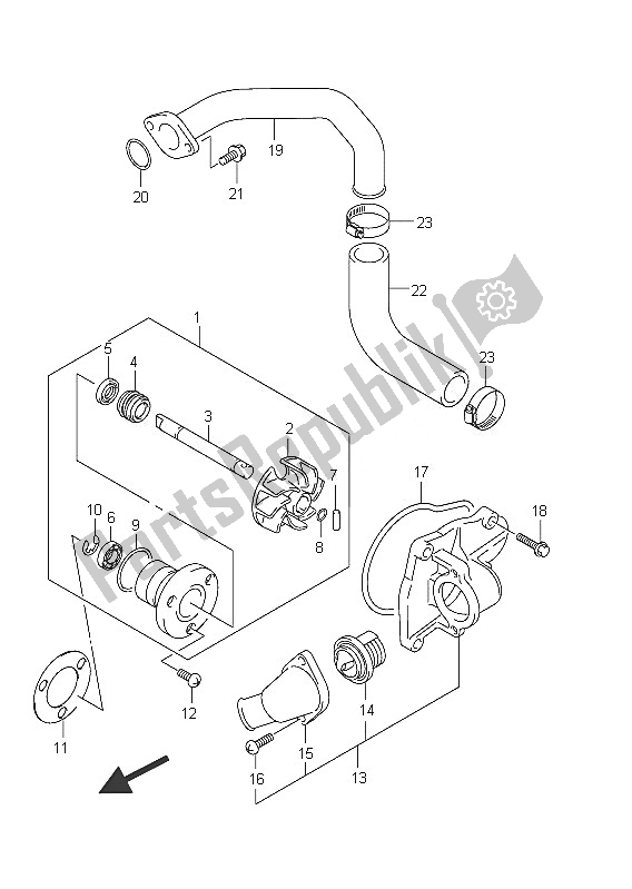 Tutte le parti per il Pompa Dell'acqua del Suzuki C 800 VL Intruder 2011