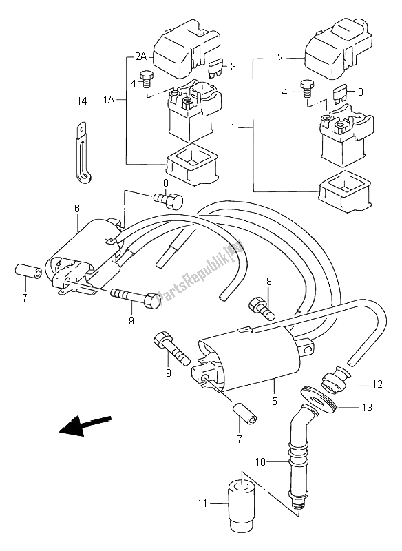 Tutte le parti per il Elettrico del Suzuki RF 900R 1996