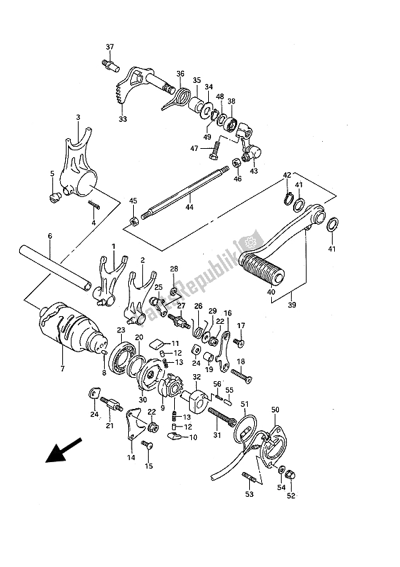 Toutes les pièces pour le Changement De Vitesse (e2-e4-e17-e21-e22-e24-e34) du Suzuki VS 1400 Glpf Intruder 1992