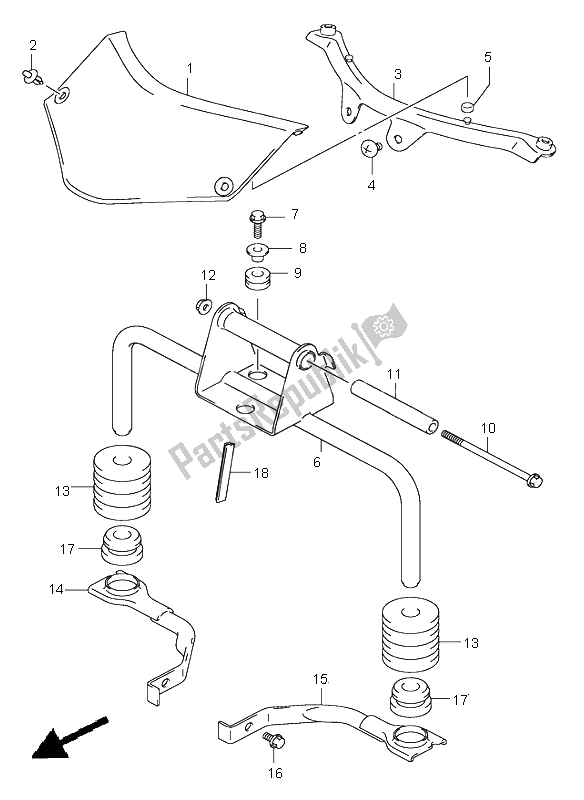 Todas las partes para Soporte Delantero de Suzuki DL 1000 V Strom 2003