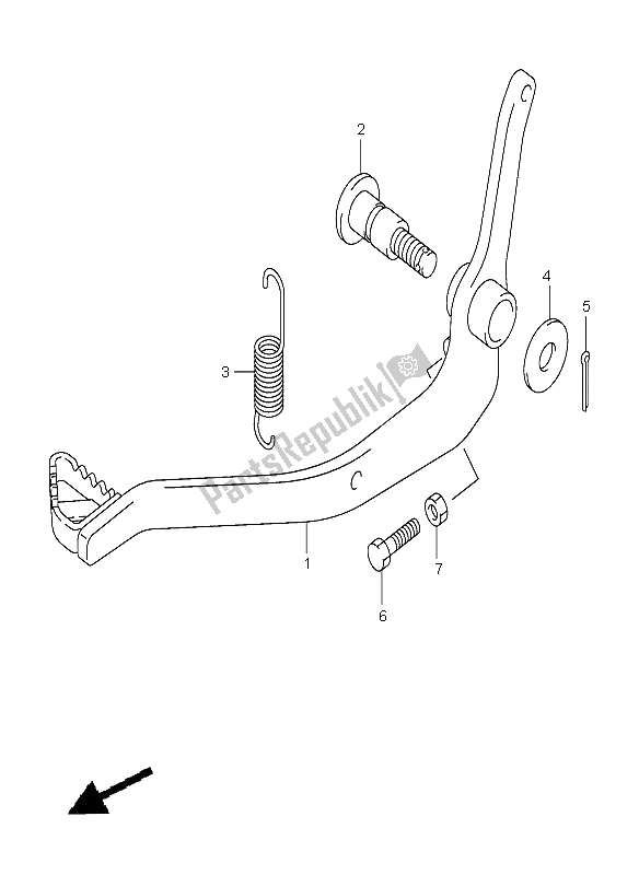 Toutes les pièces pour le Frein Arriere du Suzuki DR Z 125 SW LW 2006