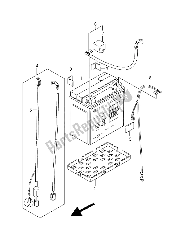 Tutte le parti per il Batteria del Suzuki C 1800R VLR 1800 2009