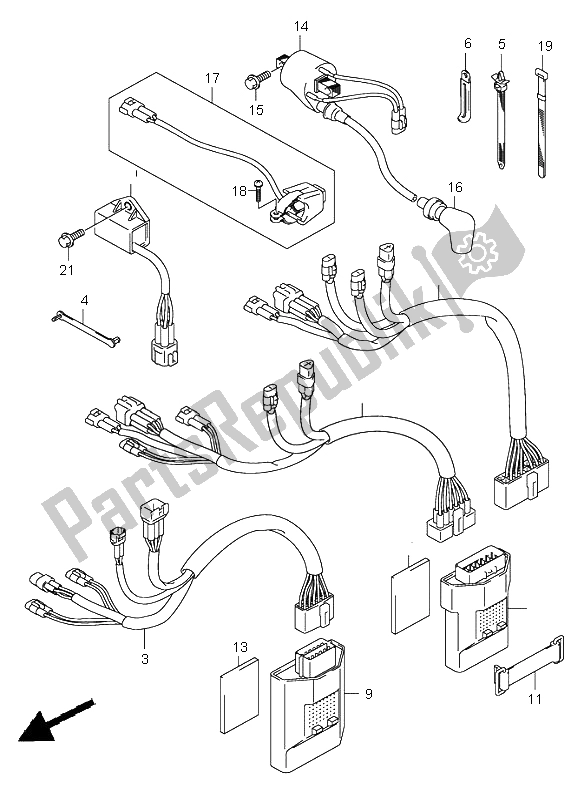 Tutte le parti per il Elettrico del Suzuki RM 250 2003