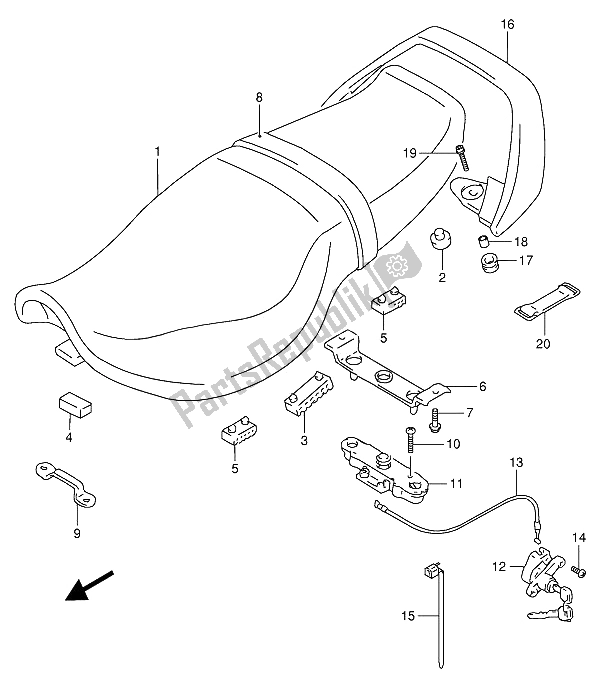 Wszystkie części do Siedzenie Suzuki RF 900R 1994