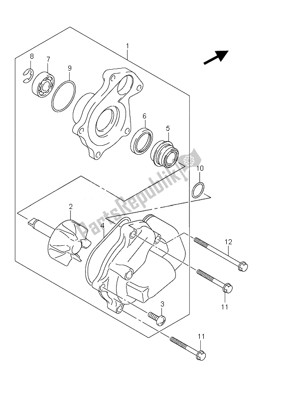Todas las partes para Bomba De Agua de Suzuki UH 200 Burgman 2010