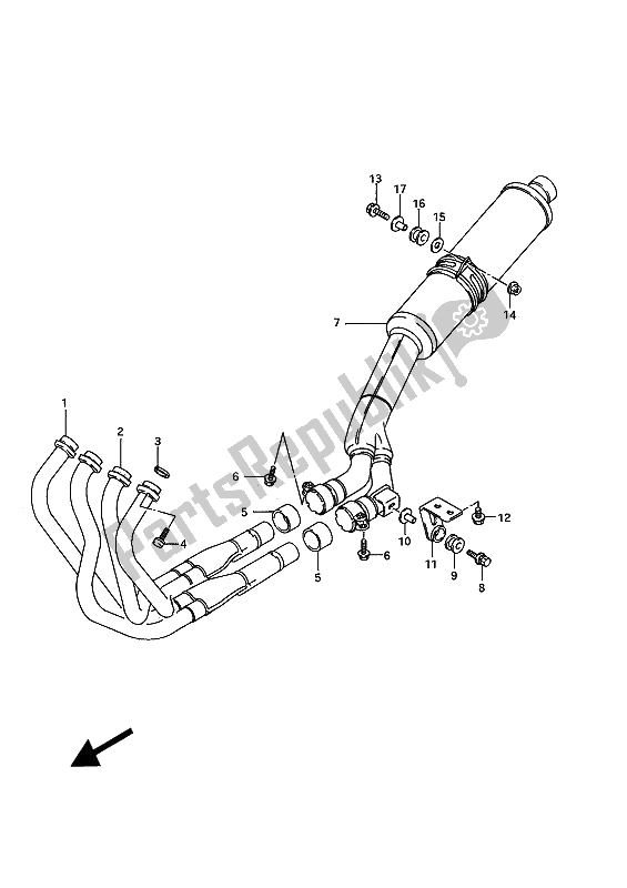 Todas as partes de Silencioso do Suzuki GSX R 750W 1992