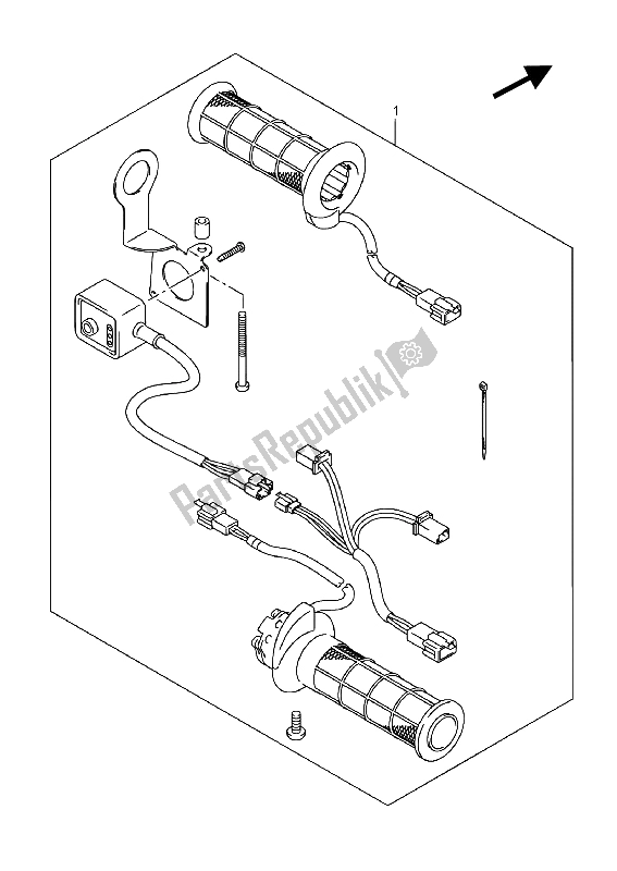 Tutte le parti per il Riscaldatore Impugnatura (opzionale) del Suzuki UH 125A Burgman 2015