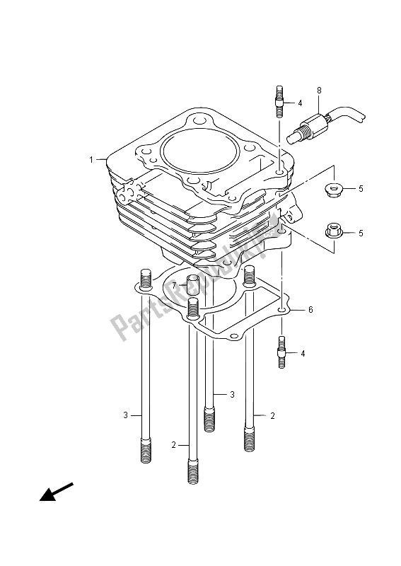Toutes les pièces pour le Cylindre du Suzuki RV 125 2015
