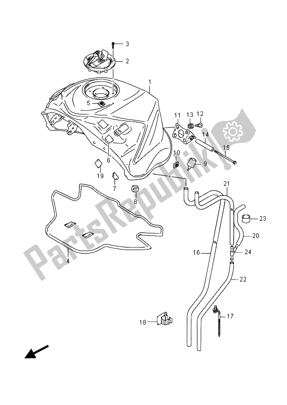 Toutes les pièces pour le Réservoir De Carburant (gsx-r1000zuf) du Suzuki GSX R 1000Z 2014