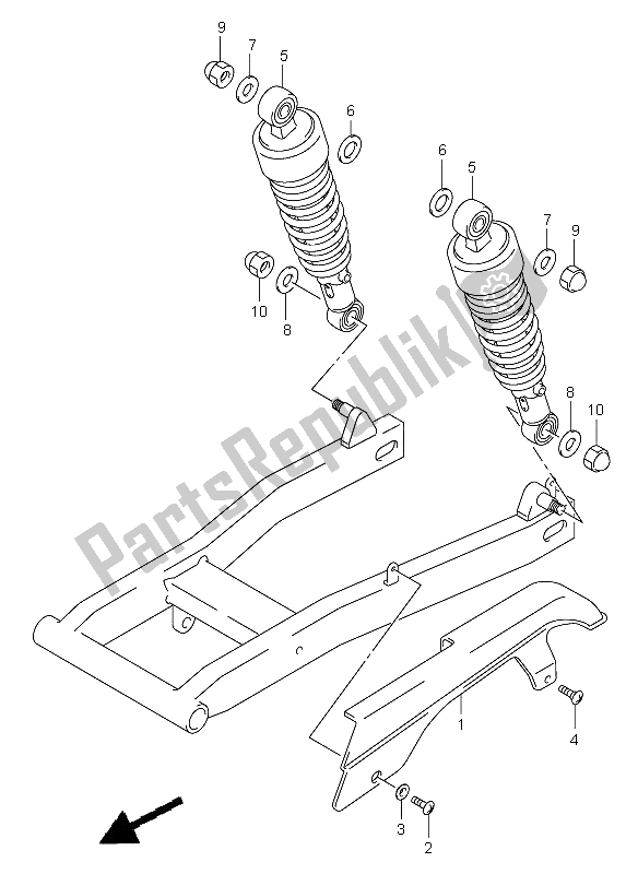 Tutte le parti per il Cassa A Catena del Suzuki VL 125 Intruder 2006