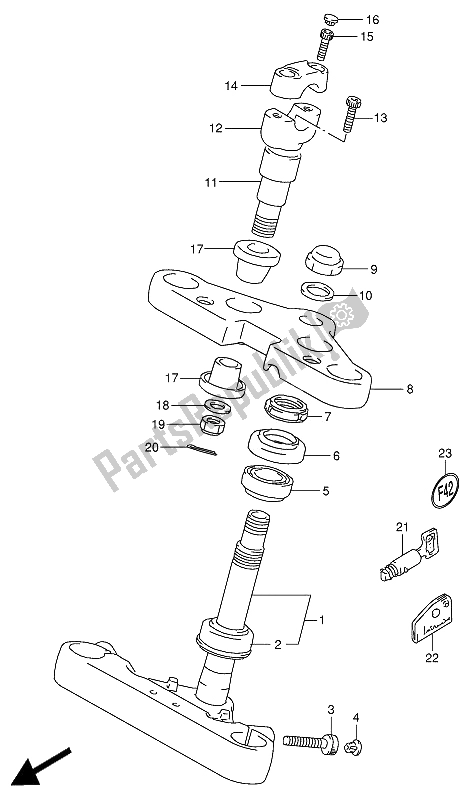 Wszystkie części do Mostek Kierownicy Suzuki VS 800 GL Intruder 1992