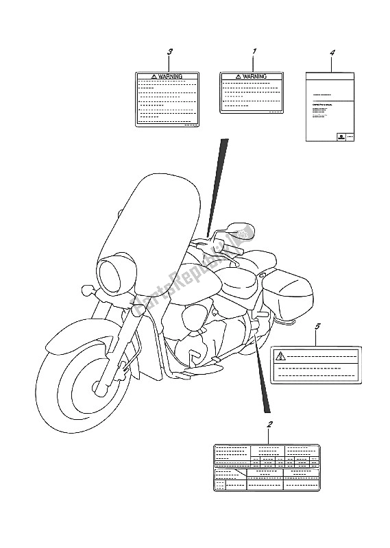 All parts for the Label of the Suzuki VL 1500T Intruder 2016