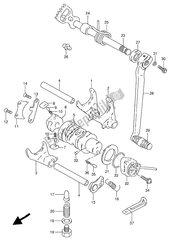 Tutte le parti per il Cambio Di Marcia del Suzuki GN 250 1994