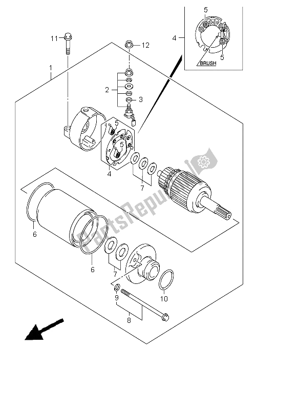 Tutte le parti per il Motore Di Avviamento del Suzuki DR Z 400S 2005