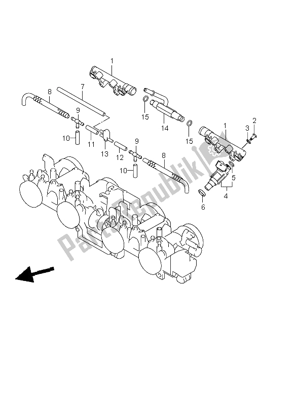 Todas las partes para Manguera Y Junta Del Cuerpo Del Acelerador de Suzuki GSF 1250 Nassa Bandit 2009