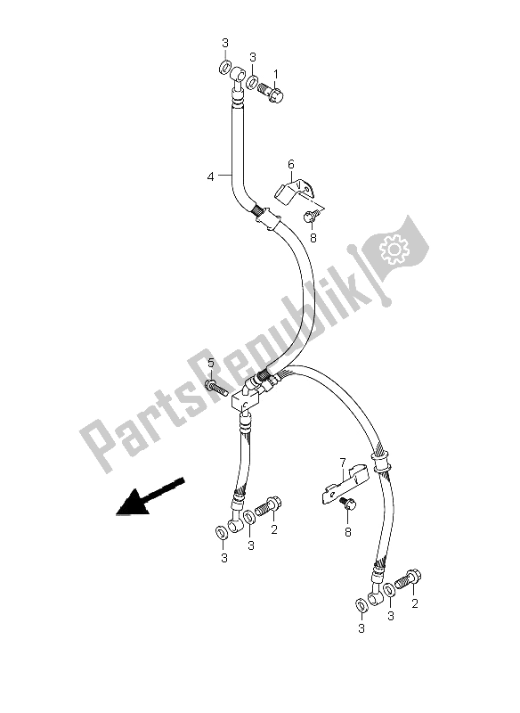 All parts for the Front Brake Hose (sv650-u-s-su) of the Suzuki SV 650 Nsnasa 2009