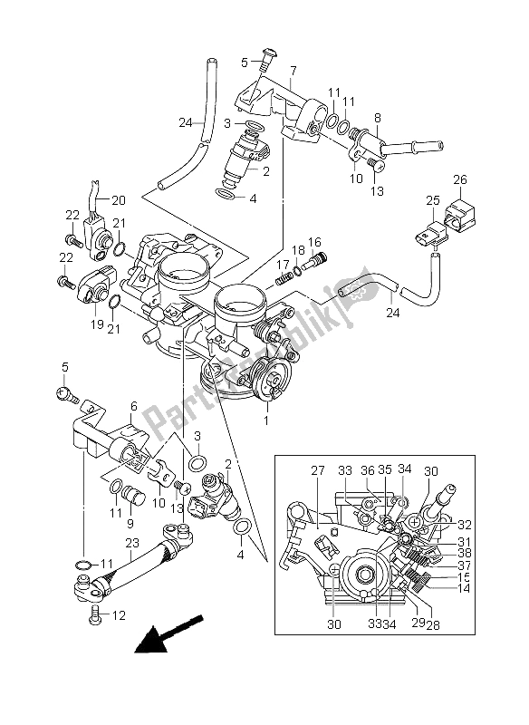 Toutes les pièces pour le Corps De Papillon du Suzuki VL 1500 Intruder LC 2008