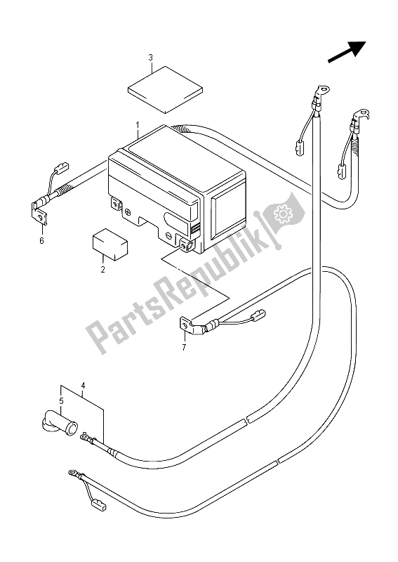 All parts for the Battery (an400a E02) of the Suzuki Burgman AN 400 AZA 2015