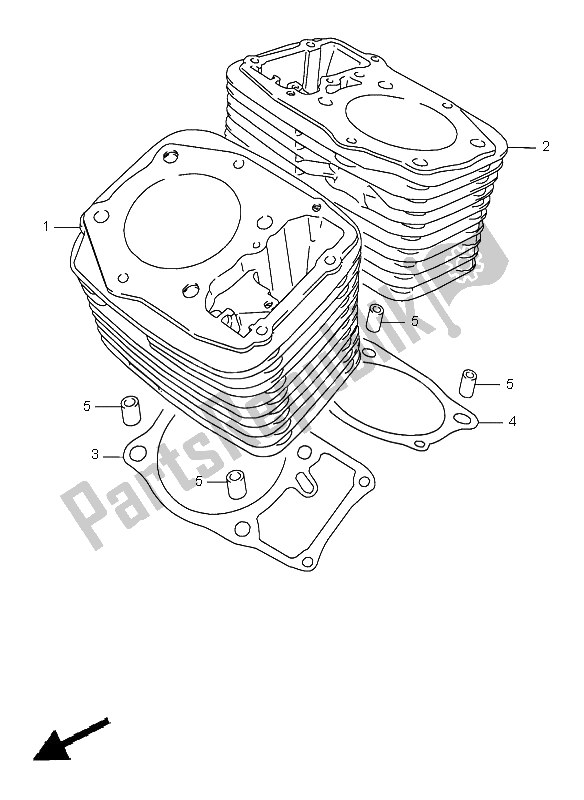 Todas las partes para Cilindro de Suzuki VS 1400 Intruder 1999