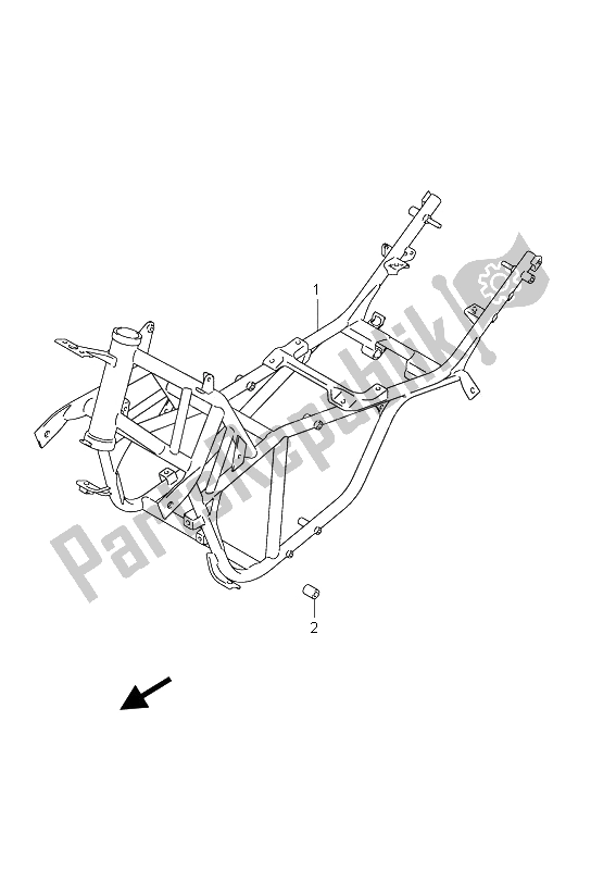 All parts for the Frame (an650a E24) of the Suzuki AN 650A Burgman Executive 2011