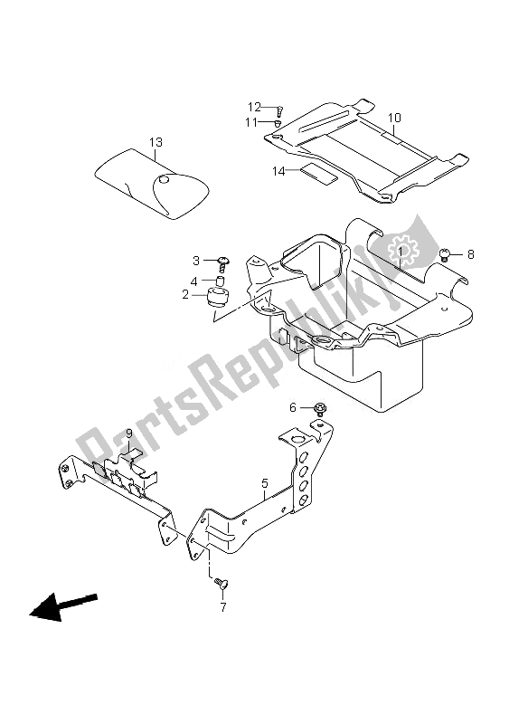 All parts for the Holder of the Suzuki VZR 1800 Rnzr M Intruder 2010