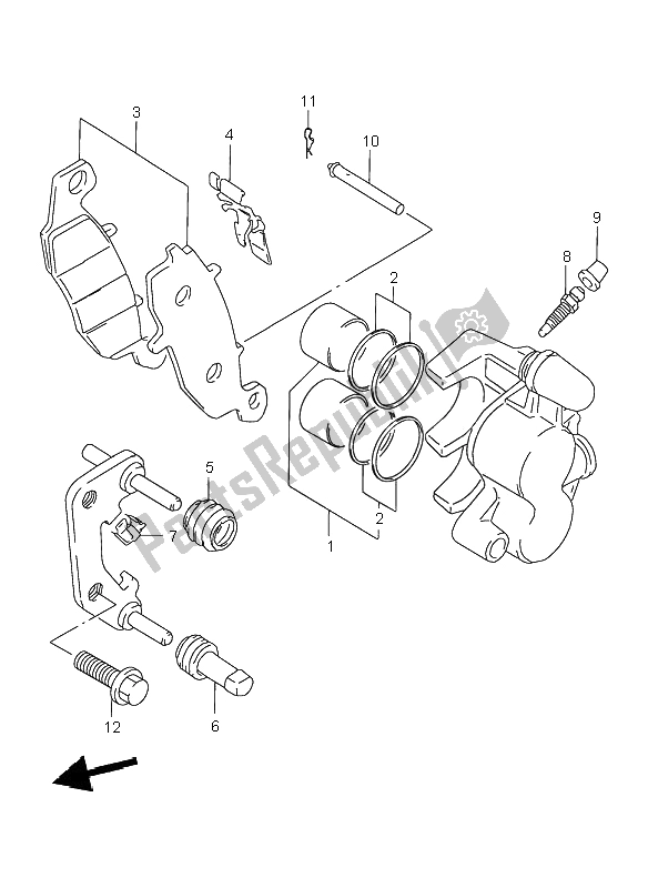 Todas las partes para Pinza Delantera de Suzuki GSX 750F 2000