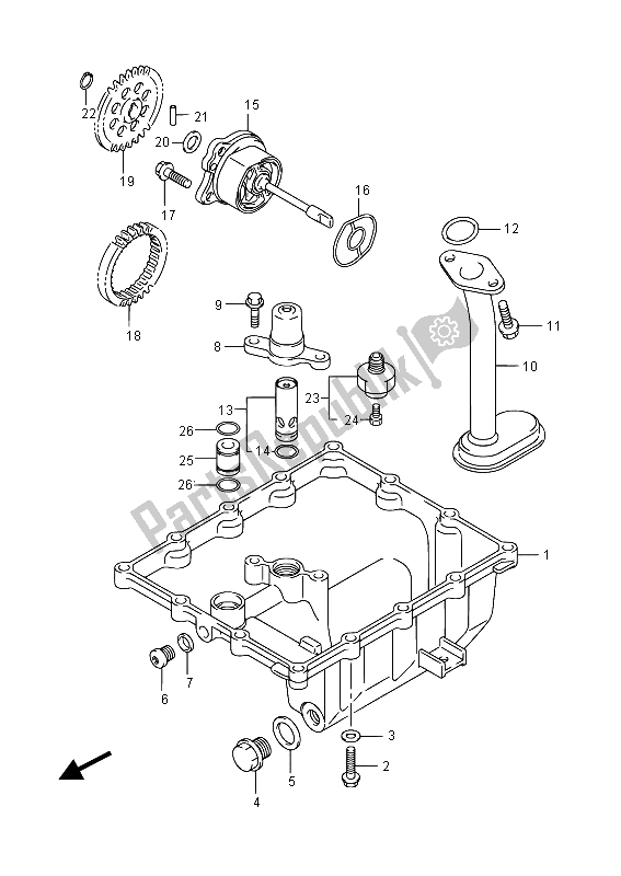 Wszystkie części do Miska Olejowa I Pompa Olejowa Suzuki GSR 750A 2015