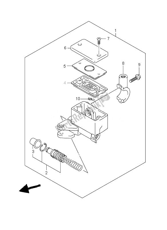 All parts for the Front Master Cylinder (gsf1250-a) of the Suzuki GSF 1250 Nsnasa Bandit 2007