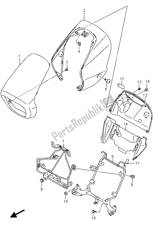 Todas las partes para Cubierta Del Faro (vzr1800uf E19) de Suzuki VZR 1800 BZ M Intruder 2015