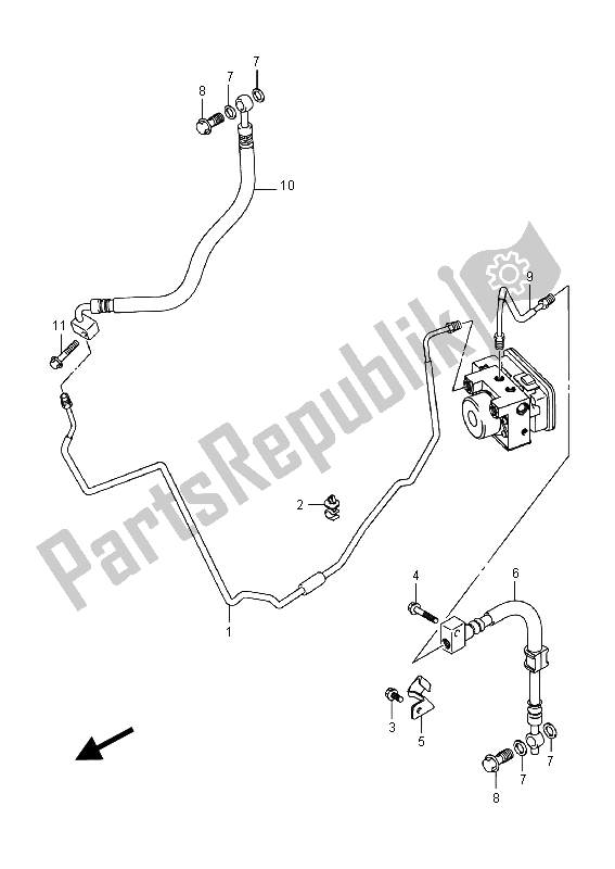 Todas las partes para Manguera De Freno Trasero (uh125a) de Suzuki UH 125A Burgman 2015