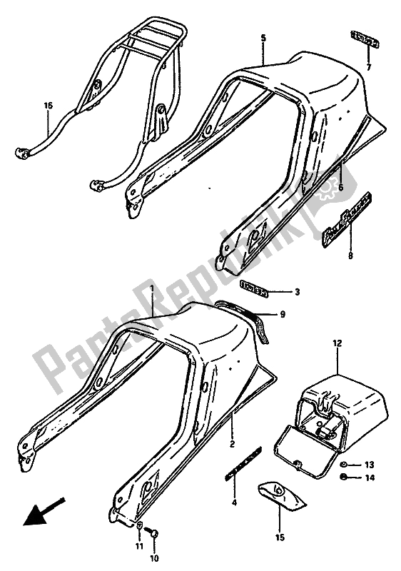 Tutte le parti per il Coprisella (gsx550es) del Suzuki GSX 550 1985