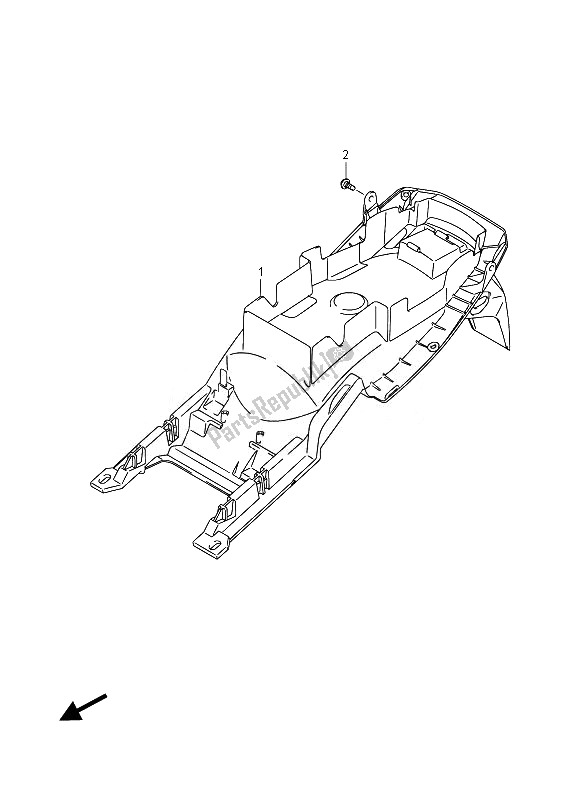 All parts for the Rear Fender of the Suzuki GSX 1250 FA 2014