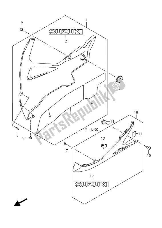 Wszystkie części do Pod Os? On? Suzuki GSX R 600 2014