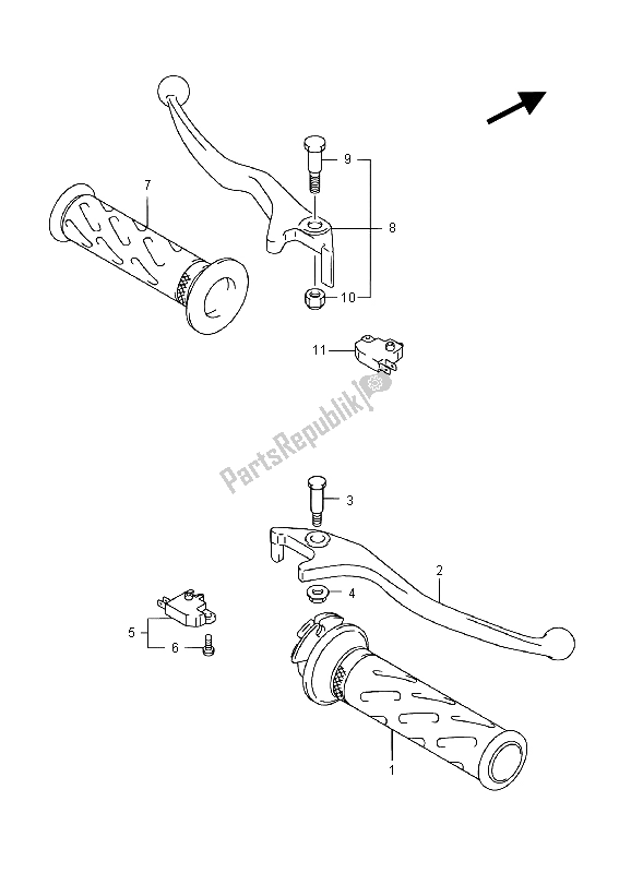 Tutte le parti per il Leva Della Maniglia del Suzuki UH 200A Burgman 2015