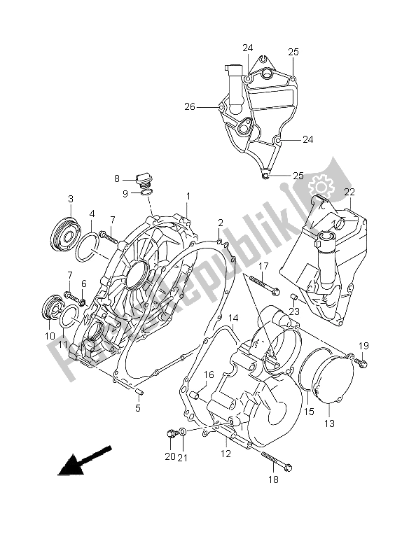 Todas las partes para Tapa Del Cárter de Suzuki GSX R 750 2008