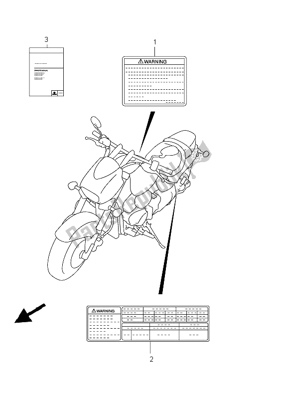 Wszystkie części do Etykieta (vz800ue E19) Suzuki VZ 800 Intruder 2012