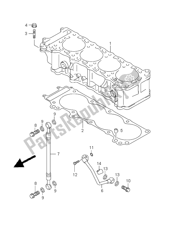 All parts for the Cylinder of the Suzuki GSX 1300 BKA B King 2009