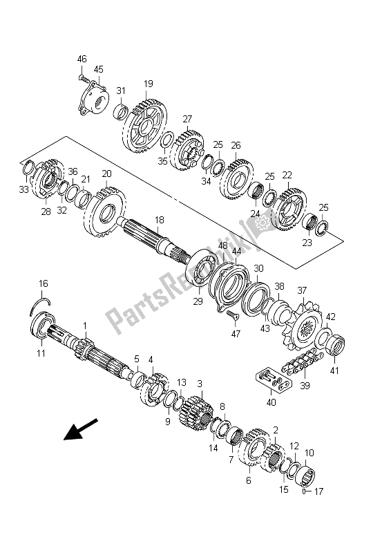 Toutes les pièces pour le Transmission du Suzuki GSX R 600 2012