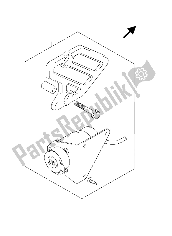 All parts for the Power Source Terminal Set (optional) of the Suzuki DL 650A V Strom 2012