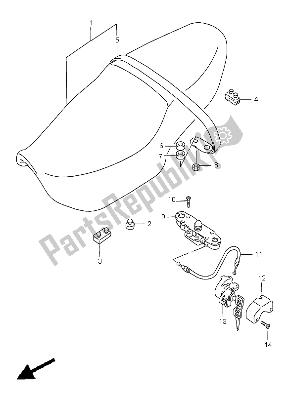 Todas las partes para Asiento de Suzuki GSF 1200 Nssa Bandit 2000