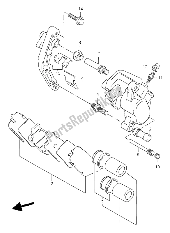 Tutte le parti per il Pinze Anteriori del Suzuki GSF 600N Bandit 1996