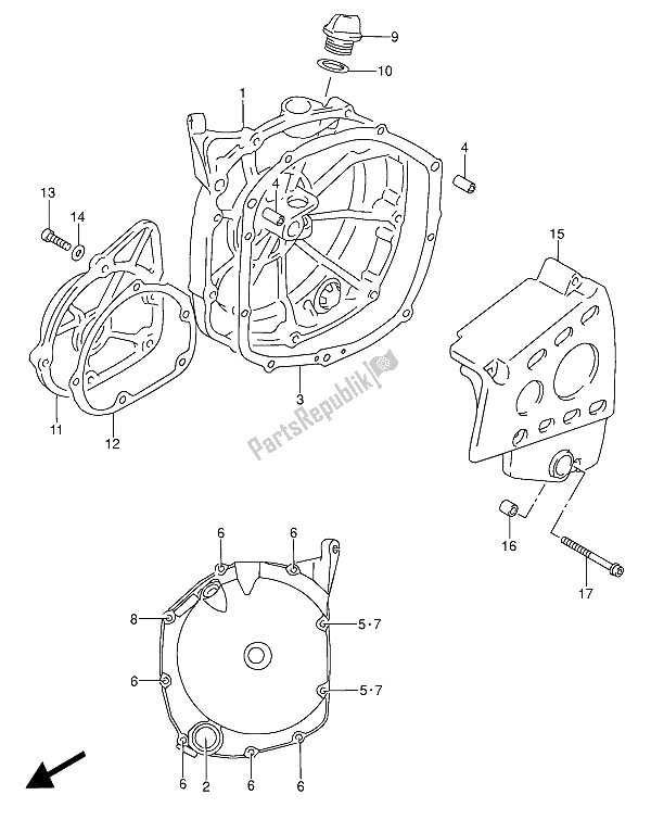 Todas las partes para Tapa Del Cárter de Suzuki RF 600 RU 1993