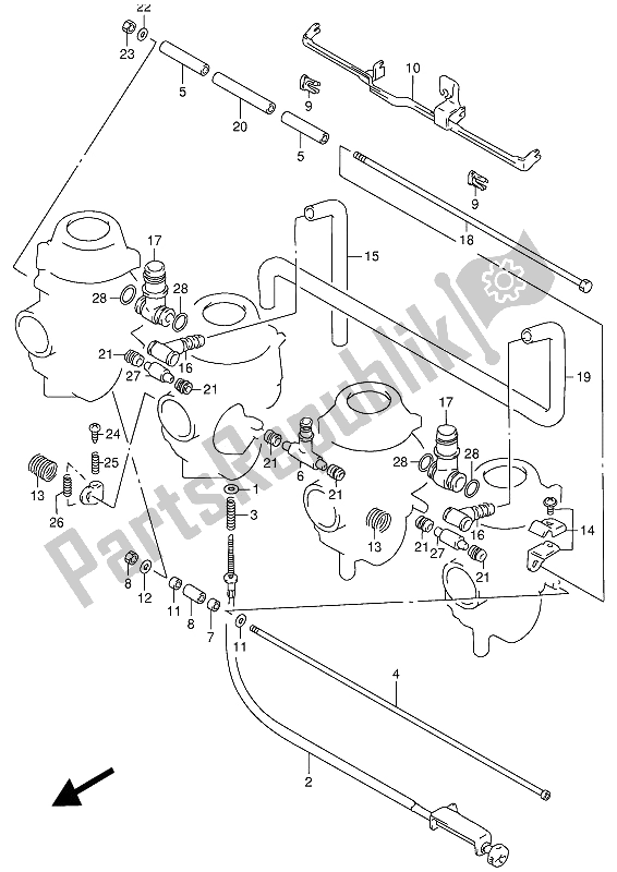 Toutes les pièces pour le Raccords De Carburateur du Suzuki RF 900R 1994