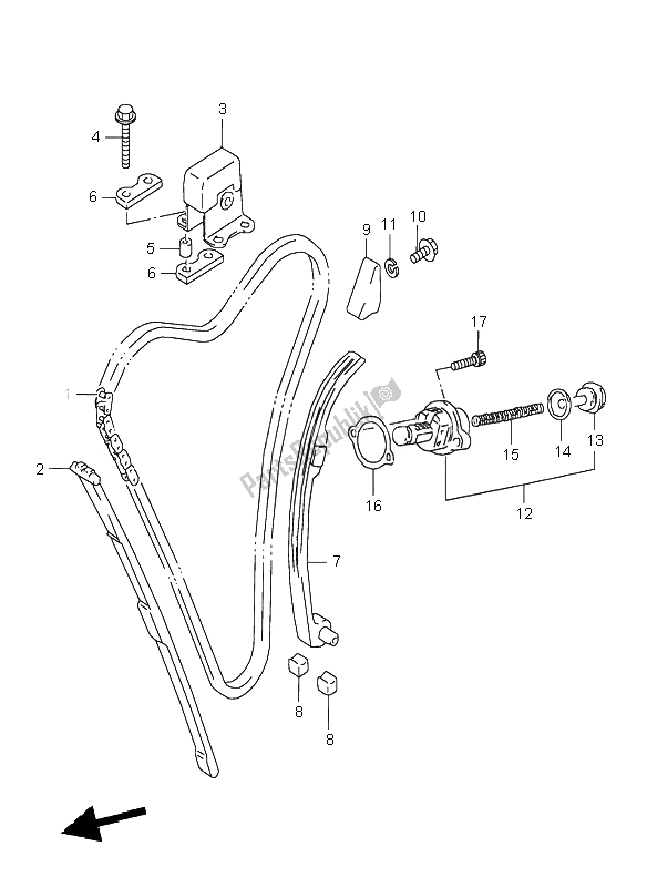 Tutte le parti per il Catena A Camme del Suzuki GSX 600F 1995